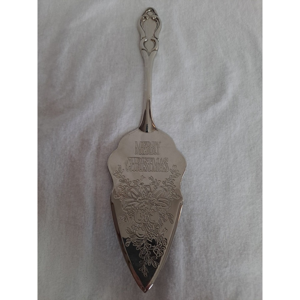 International Silver Company - Silver Plated Merry Christmas - Cake Pie Server